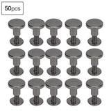 Juego De 50 Remaches De Cuero, Remaches De Encuadernación, Tornillos De Cabeza Plana De Cobre Puro, Remaches Para Uñas, Remaches De Cuero, Herramientas De Ajuste De 8 Mm (Color De La Pistola)