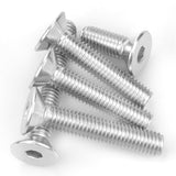 Tornillos de cabeza plana M5 x 25 mm, 40 tornillos de cabeza plana M5-0,8 x 25 mm, tornillo de cabeza plana de acero inoxidable 304, accionamiento de enchufe Allen, rosca completa, acabado brillante, cantidad 40