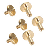Remache de Tornillo de 10 Mm, Cabeza Plana Redonda Resistente, Juego de 50 Remaches de Encuadernación Multiusos para Manualidades (10x10mm)