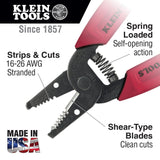 Klein Tools 11046 Peladora / Cortadora de Cable de 16 - 26 AWG cable