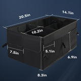 ZAKULU Organizador de Maletero de Coche Bolsa de Maletero Caja Plegable Maletero de Coche con Muchos Compartimentos Organizador de Bolsas de Almacenamiento de Coche Práctico e Impermeable (Negro)