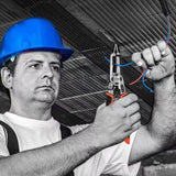 TOOLEAGUE 9 en 1 herramienta pelacables, cortadores de cables, alicates multifuncionales de punta de aguja C-RV para pelar cables eléctricos, corte y crimpado