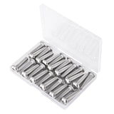 M8-Tornillos de cabeza de botón de 1,25 x 12 mm, acero inoxidable 304, máquina métrica totalmente roscada, unidad hexagonal Allen, acabado brillante, 25 piezas