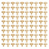 Remaches de Encuadernación, Juego de Remaches de Tornillo de Cabeza Plana Multiusos 50 Juegos Acabado Brillante Uso Conveniente para Manualidades de Cuero Proyectos de Bricolaje