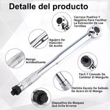 CYPODEW Llave Dinamométrica 1/2", Juego de Llaves de Vaso de Impacto Doble Dirección con 1/2 Barra de Extensión, 28-210Nm Llave de Torque Ajustable,3 Tomas (17mm, 19mm, 21mm) para Coche, Moto,CR-V