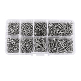 800 Piezas M2 Tornillos Autorroscantes Tornillos de Cabeza Cruzada Tornillos de Cabeza plana Sujetadores Tornillos de Madera de Aglomerado de Rosca Automática Conjunto Surtido