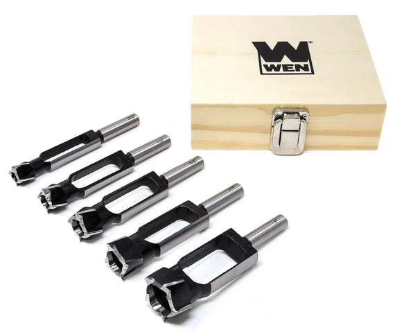 WEN DB051T - Juego de brocas de 5 piezas con estuche de transporte