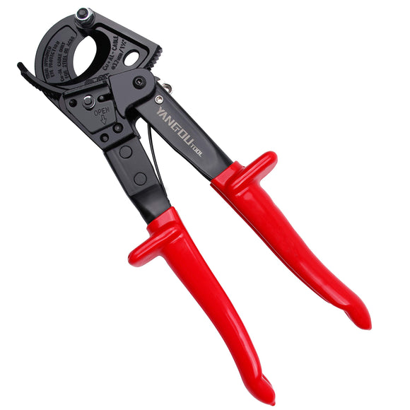 Yangoutool - Cortador de cables de carraca y cortador de cables de aluminio resistente para cortar cables eléctricos de hasta 240 mm²