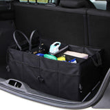 ZAKULU Organizador de Maletero de Coche Bolsa de Maletero Caja Plegable Maletero de Coche con Muchos Compartimentos Organizador de Bolsas de Almacenamiento de Coche Práctico e Impermeable (Negro)