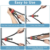 Worldity - Juego de 150 tuercas de remache de acero inoxidable de 1/4"-20, insertos roscados de cabeza plana con cuerpo moleteado para metal, tuercas de hardware duraderas para un cierre seguro