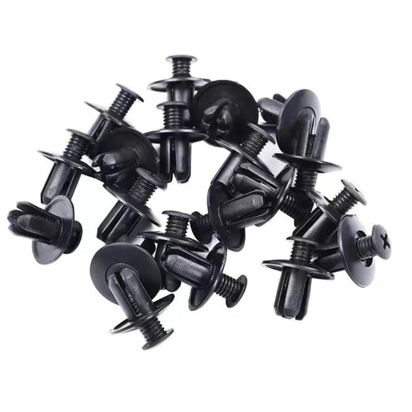 50 Piezas Clip Remaches De Tornillo Para Carro Auto Coche tornillos de protección de parachoques de defensa de 8 mm compatible con Audi, Toyota, Focus, Kia, Nissan, Yamaha