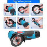 Esmeriladora Angular Profesional de 19500rpm, Mini Amoladora Inalambrica, Herramienta de molienda eléctrica, Cortador de Mano para Cortar, Pulir, Azulejo de Cerámica, Madera, Piedra, Acero