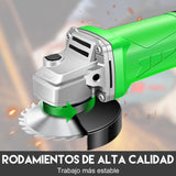Mini Esmeriladora Angular 2000W,Amoladora Angular Eléctrica con Accesorio para Pulir,Cortar,Motosierra,4 1/2" 110V