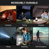 MSRTSR Linterna de Cámping Recargable, 6 Modos de Luces de Trabajo, Farol de Cámping Impermeable, Antorcha Lámpara para Acampada, Senderismo Pesca Cortes de Energía Emergencia y Más (Azul)