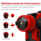 Pistola para Pintar,800W Alto Voltaje Pistola de Pintura Electrica,Pulverizador de Paint con Recipiente de 800 ml y 3 Modos de Pulverización,para Pintura de Automotriz,Casas, Paredes, Cercas（Rojo）
