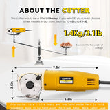 CGOLDENWALL Corta Telas Eléctrico Giratorio, Tijeras Eléctricas para Telas de Múltiples Capas con 1" de Espesor de Corte, para Telas, Cuero y Alfombras, Viene con Cuchillas de Repuesto 110V