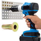 Qjaiune - 25 piezas de tuercas de remache multiagarre preatornilladas, tuercas de remache M8 de alta resistencia, tuercas de remache ranuradas de cabeza plana, tuercas de remache de acero al carbono