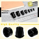 Mardatt - 250 piezas M3 M4 M5 M6 M8 M10 M12 tuercas de remache métricas de medio cuerpo hexagonal, rosca media hexagonal de acero al carbono chapado en zinc, tuerca de inserción roscada de cabeza