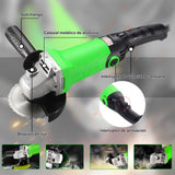 Mini Esmeriladora Angular 2000W,Amoladora Angular Eléctrica con Accesorio para Pulir,Cortar,Motosierra,4 1/2" 110V