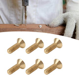 TenNuoDa 50 Tornillos M3 de Cabeza Plana, Cabeza Avellanada de Cobre Puro, Tornillos de Cabeza Allen, Tornillos de Máquina Industrial, Sujetadores de Hardware, 0.236 In de Diámetro de Cabeza(M3x10)