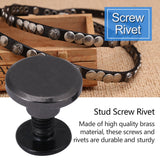 20 piezas Latón Cabeza plana Correa Correa Remaches Tornillo para zapatos Bolso Artesanía en cuero 5 mm 8 mm, Latón durable Rosca Tuerca plana Clavos Remaches Tornillos Herramientas (5 mm)
