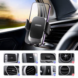 UGREEN Soporte Celular Automóvil, Base Porta Móvil Auto Giratorio 360° con Gancho Metálico y Botón de Liberación, Uso con Una Sola Mano para iPhone 16 15 14 13 Pro MAX, Galaxy S24 S23 S22 Ultra