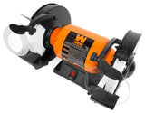 WEN BG4286 - Molinillo de banco de velocidad lenta de 3 amperios, 8 pulgadas, naranja, negro