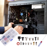 345 Pieces Basic Computer Screw Set, Accesorios Básicos para Ordenador y Kit de Tornillos, Equipo de Tornillos de la Computadora de Los Tornillos del Disco Duro de la Placa Base