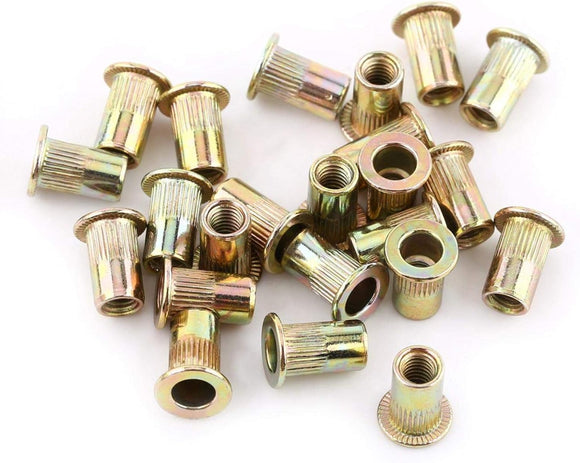 LiebeWH Juego de Tuercas Remachables Tuercas de Remache de Acero Tuercas de Métrica(M6 (100 pcs/pack