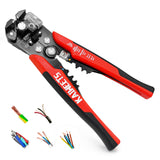 KAIWEETS - Pelacables autoajustable 3 en 1 herramienta automática de pelado de cables | Cortador de cables de 10-24 AWG para corte de cables eléctricos, herramienta de prensado