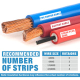 iCrimp ICP-240 - Pelacables redondos AWG 12 a 4/0, pelacables radiales con 2 cuchillas adicionales