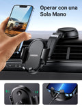 UGREEN Soporte Celular para Automóvil, Base Auto de Ventosa y Salpicadero, Compatible con iPhone 16 15 14 13 12 Pro MAX XS X XR, Galaxy S24 S23 S22 S21Ultra