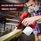 Pistola para Pintar,800W Alto Voltaje Pistola de Pintura Electrica,Pulverizador de Paint con Recipiente de 800 ml y 3 Modos de Pulverización,para Pintura de Automotriz,Casas, Paredes, Cercas（Rojo）