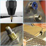 Vmuter - 100 tuercas de remache M6, acero al carbono, tuerca de inserción roscada, tuercas de cuerpo moleteadas