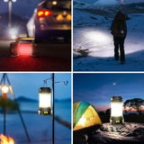 RUAKIVA Linternas Eléctricas para Acampar,Linterna Recargable para Acampar,Linterna Brillante LED de 6 Modos,Linterna de Supervivencia de Emergencia para Exteriores,Incluido Cable USB