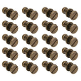 Garosa Juego de 20 Juegos de Tornillos de Remache de 7x5mm, Remache de Clavo de Tornillo de Cobre, Cabeza Redonda, Punto, Tornillo para cinturón de Cuero, Libro de Cuentas, álbum de Fotos(Bronce)