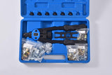 LSLANSOON Juego de herramientas de tuerca de remache, kit de herramientas de remache de 13 pulgadas con 11 mandriles métricos y SAE, kit surtido de tuercas de remache y estuche de transporte resistente