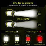 RUAKIVA Linternas Eléctricas para Acampar,Linterna Recargable para Acampar,Linterna Brillante LED de 6 Modos,Linterna de Supervivencia de Emergencia para Exteriores,Incluido Cable USB
