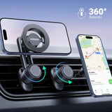 UGREEN Soporte MagSafe para Celular Automóvil, Porta Auto Magnético con Multiángulo Ajustable, Giratorio de 360 ° Car Mount, Compatible con iPhone 16 15 14 13 Pro MAX Series