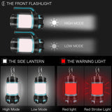 MSRTSR Linterna de Cámping Recargable, 6 Modos de Luces de Trabajo, Farol de Cámping Impermeable, Antorcha Lámpara para Acampada, Senderismo Pesca Cortes de Energía Emergencia y Más (Azul)