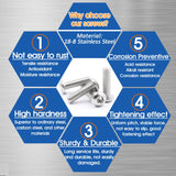 Tornillos de cabeza de botón M6 x 35 mm, 30 piezas M6-1.0 x 35 mm, tapón de rosca de cabeza de botón, secado de máquina de acero inoxidable 304, accionamiento de enchufe Allen, rosca completa, acabado