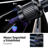 UGREEN Soporte Celular Automóvil, Base Porta Móvil Auto Giratorio 360° con Gancho Metálico y Botón de Liberación, Uso con Una Sola Mano para iPhone 16 15 14 13 Pro MAX, Galaxy S24 S23 S22 Ultra