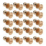 Garosa Juego de 20 Juegos de Tornillos de Remache de 7x5mm, Remache de Clavo de Tornillo de Cobre, Cabeza Redonda, Punto, Tornillo para cinturón de Cuero, Libro de Cuentas, álbum de Fotos(Oro)