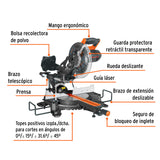 Truper SINCO-10X2 Sierra de Inglete Telescópica, 10'