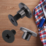 20 piezas Latón Cabeza plana Correa Correa Remaches Tornillo para zapatos Bolso Artesanía en cuero 5 mm 8 mm, Latón durable Rosca Tuerca plana Clavos Remaches Tornillos Herramientas (5 mm)