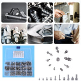 Tornillos transversales, Paquete de 400 piezas M2 M2.5 M3 M4 M5 plana Cruz cabeza tornillos de cabeza y tuercas hexagonales arandela para la máquina de sujeción