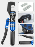 AMZCNC - Herramienta de prensado hidráulico y cortador de cables, crimpadora hidráulica de lengüetas de cable 8 toneladas de EE. UU. 12 AWG a 00 (2/0) kit de herramientas de cable de terminal