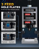 CREWORKS Máquina Pelacables Manual, Máquina Peladora de Cables de 0,06"-1", Herramienta Pelacables para Alambre de Desecho de 1,5-25 mm, Pelacables de 5 Canales para Taladro Eléctrico