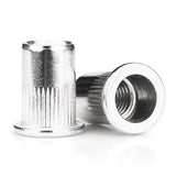 Vmuter - Tuerca de remache de 5/16"-18, 50 piezas de acero inoxidable 304 con cabeza plana