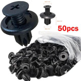 50 Piezas Clip Remaches De Tornillo Para Carro Auto Coche tornillos de protección de parachoques de defensa de 8 mm compatible con Audi, Toyota, Focus, Kia, Nissan, Yamaha